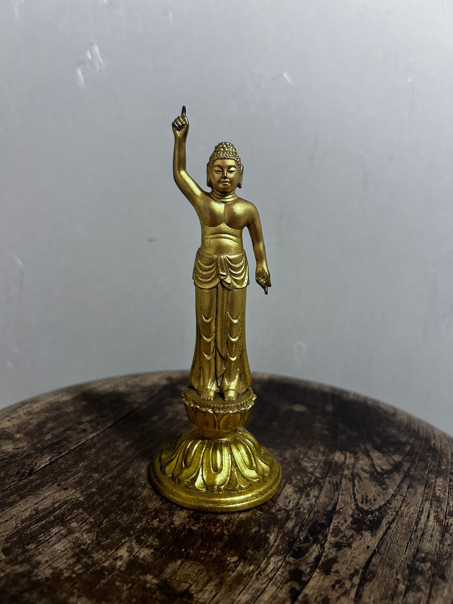 仏教美術　仏像　鋳銅製金箔張誕生仏