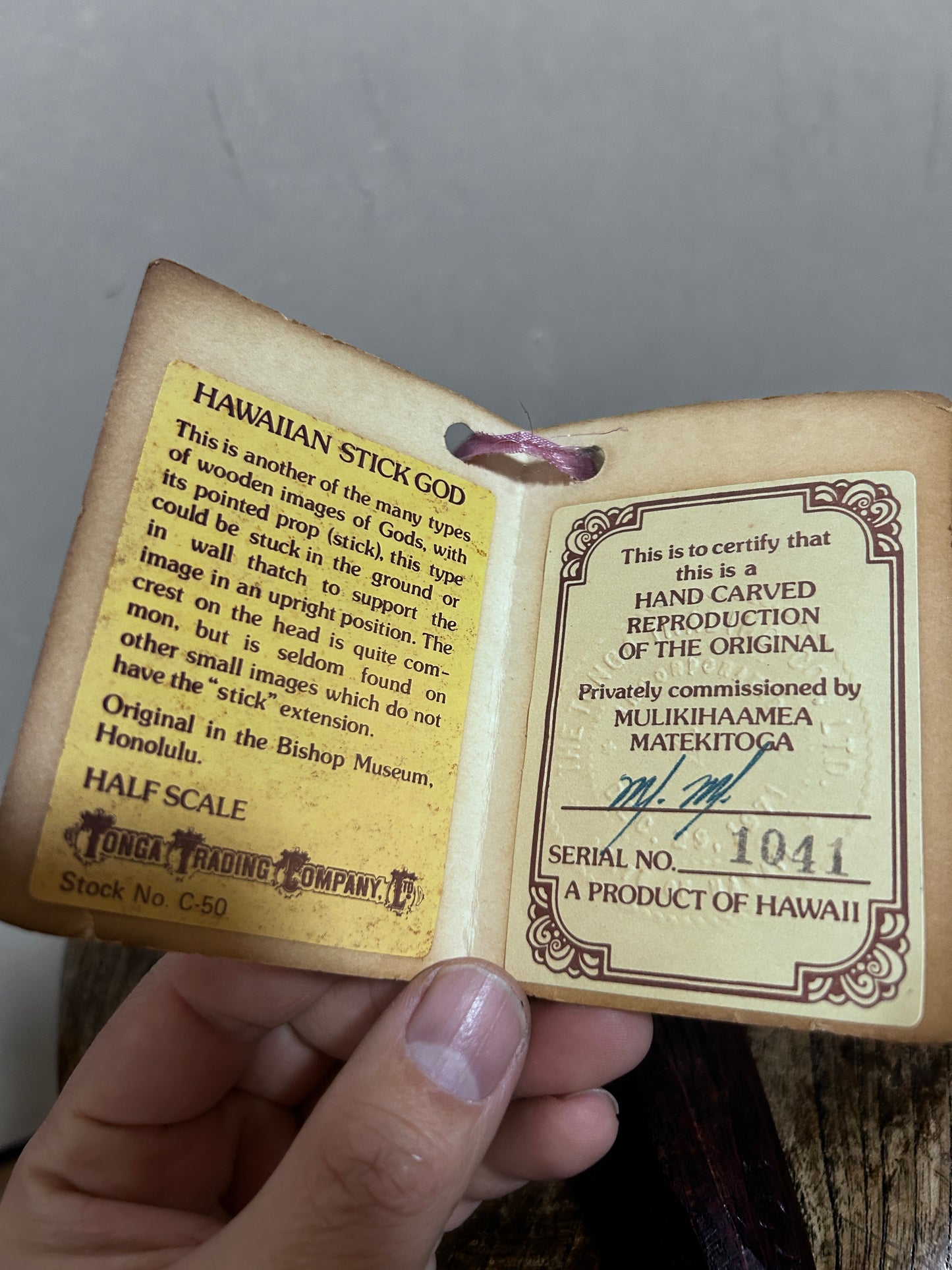 ハワイ　木彫り　オブジェ　